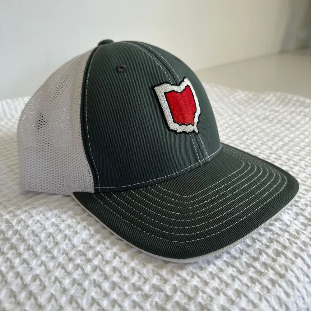 Ohio Flexfit Trucker Mesh Dark Green Hat Size 6 7/8 - 7 3/8, Pacific Headwear